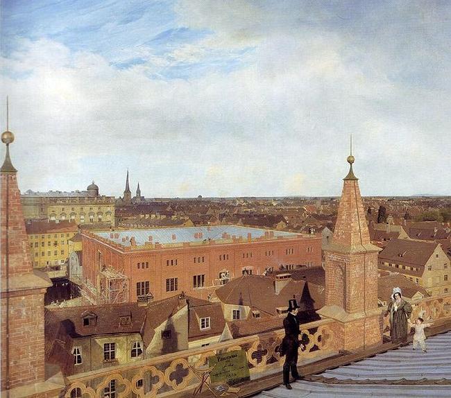 Eduard Gaertner Panorama of Berlin. Norge oil painting art